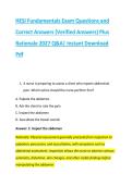 HESI Fundamentals Exam Questions and &NewLine;Correct Answers &lpar;Verified Answers&rpar; Plus &NewLine;Rationale 2027 Q&A&vert; Instant Download &NewLine;Pdf