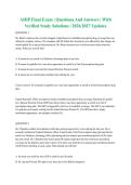 AHIP Final Exam &vert; Questions And Answers &vert; With Verified Study Solutions &vert; 2026&sol;2027 Updates