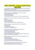 ANCC AGACNP Frances Guide Review &vert; Adult-Gerontology Acute Care NP Study Guide 2026&sol;2027