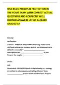 NRA BASIC PERSONAL PROTECTION IN &NewLine;THE HOME EXAM WITH CORRECT ACTUAL &NewLine;QUESTIONS AND CORRECTLY WELL &NewLine;DEFINED ANSWERS LATEST ALREADY &NewLine;GRADED A&plus;