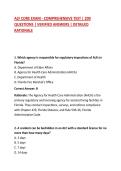 ALF CORE EXAM - COMPREHENSIVE TEST &vert; 200 QUESTIONS &vert; VERIFIED ANSWERS &vert; DETAILED RATIONALE