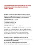 LVN COMPREHENSIVE CERTIFICATION EXAM 200 QUESTIONS COVERING ALL TESTED TOPICS COMPLETE WITH 100&percnt; CORRECT ANSWERS