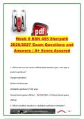 BSN 465 Week 8 Sherpath 2026&sol;2027 &ndash; 50&plus; Questions & Answers &vert; ARDS&comma; Acute Lung Failure&comma; Pneumonia&comma; PE&comma; Asthma & Chest Tubes