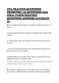 CNA PRACTICE QUESTIONS&NewLine;PROMETRIC 150 QUESTIONS 2026&NewLine;FINAL PAPER PRACTICE&NewLine;QUESTIONS ANSWERS ACCURATE&NewLine;A&plus;&NewLine;