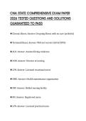CNA STATE COMPREHENSIVE EXAM PAPER&NewLine;2026 TESTED QUESTIONS AND SOLUTIONS&NewLine;GUARANTEED TO PASS