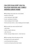 CNA STATE EXAM SCRIPT 2026 FULL&NewLine;SOLUTION QUESTIONS AND CORRECT&NewLine;ANSWERS ALREADY PASSED