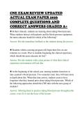 CNE EXAM REVIEW UPDATED&NewLine;ACTUAL EXAM PAPER 2026&NewLine;COMPLETE QUESTIONS AND&NewLine;CORRECT ANSWERS GRADED A&plus;&NewLine;