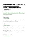 CNE EXAM REVIEW UPDATED EXAM&NewLine;SCRIPT 2026 TEST PAPER&NewLine;QUESTIONS AND SOLUTIONS&NewLine;GRADED A&plus;