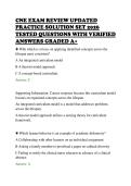 CNE EXAM REVIEW UPDATED&NewLine;PRACTICE SOLUTION SET 2026&NewLine;TESTED QUESTIONS WITH VERIFIED&NewLine;ANSWERS GRADED A&plus;