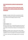 NCCP EXAM MASTERY COMPLETE EXAM QUESTION BANK&NewLine;200 NORTH CAROLINA CERTIFIED PARALEGAL EXAM QUESTIONS WITH VERIFIED ANSWERS AND DETAILED RATIONALES&NewLine;