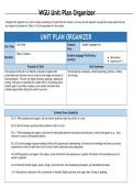 WGU NNA1 UNIT PLAN ORGANIZER &vert;LATEST UPDATE WITH COMPLETE SOLUTIONS