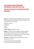 MHI - MASTER OF HEALTH INFORMATICS COMPREHENSIVE EXAM PREP STUDY GUIDE&NewLine;200 EXAM QUESTIONS WITH ANSWERS AND DETAILED RATIONALES&NewLine;