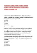 NC GENERAL CONTRACTORS EXAM QUESTIONS COMPLETE WITH 100&percnt; VERIFIED ANSWERS AND DETAILED EXPLANATIONS