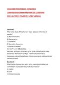 WGU D089 PRINCIPLES OF ECONOMICS&NewLine;COMPREHENSIVE EXAM PREPARATION QUESTIONS&NewLine;200 &vert; ALL TOPICS COVERED &vert; LATEST VERSION&NewLine;