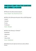 CNIM EXAM SCRIPT PRACTICE QUESTIONS&NewLine;AND CORRECT SOLUTIONS