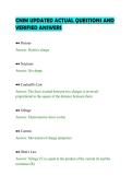 CNIM UPDATED ACTUAL QUESTIONS AND&NewLine;VERIFIED ANSWERS