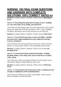 NURSING 106 FINAL EXAM QUESTIONS AND ANSWERS WITH COMPLETE SOLUTIONS 100&percnt; CORRECT RATED A&plus;