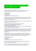 HESI Med Surgical Practice &lpar;evolve&rpar; Questions and Answers