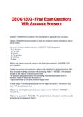 GEOG 1300 - Final Exam Questions With Accurate Answers
