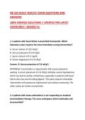 NR 324 ADULT HEALTH I EXAM QUESTIONS AND ANSWERS&NewLine;100&percnt; VERIFIED SOLUTIONS &vert; UPDATED PER LATEST GUIDELINES &vert; GRADED A&plus;&NewLine;