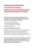 NSG 5140 ADVANCED PATHOPHYSIOLOGY&NewLine;FINAL EXAM QUESTIONS 2026-2027&NewLine;COMPREHENSIVE REVIEW QUESTIONS 200 COMPLETE WITH 100&percnt; VERIFIED ANSWERS AND RATIONALES&NewLine;