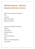 NBCE Physiotherapy &ndash; NBS Exam Questions With Correct Answers