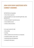 ASHA SLPA EXAM QUESTIONS WITH CORRECT ANSWERS