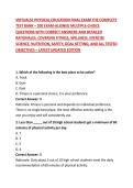 VIRTUALSC PHYSICAL EDUCATION FINAL EXAM THE COMPLETE TEST BANK &ndash; 200 EXAM-ALIGNED MULTIPLE-CHOICE QUESTIONS WITH CORRECT ANSWERS AND DETAILED RATIONALES&comma; COVERING FITNESS&comma; WELLNESS&comma; EXERCISE SCIENCE&comma; NUTRITION&comma; SAFETY&comma; GOAL SETTING&comma; AND ALL TESTED OBJECTI