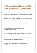CCIFP Accounting and Reporting 2026 Exam Questions With Correct Answers