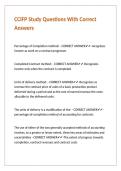 CCIFP Study Questions With Correct Answers