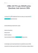 &lpar;MB&rpar; ASCP Exam 2026&vert;Practice&NewLine;Questions And Answers 2026