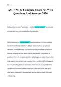 ASCP MLS&vert; Complete Exam Set With&NewLine;Questions And Answers 2026