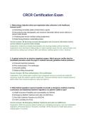CRCR Certification Exam