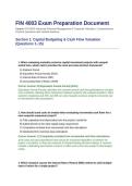 FIN 4003 Exam Preparation Document - Questions and Answers&period;