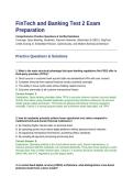 FinTech and Banking Test 2 Exam Preparation
