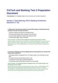 FinTech and Banking Test 2 Preparation Document - Questions and Answers