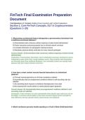 FinTech Final Examination Preparation Document - Questions and Answers&period;