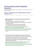 FinTech Glossary Exam Preparation Document&period;