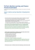 FinTech Machine Learning and Finance Exam Preparation Document&period;