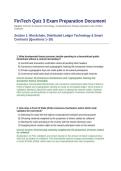FinTech Quiz 3 Exam Preparation Document&period;