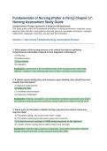 Fundamentals of Nursing Potter and Perry Chapter 17 Nursing Assessment Study Guide&period;