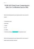 NURS 5432 Final Exam &vert;Comprehensive&NewLine;Q&A For Certification Success 2026&NewLine;