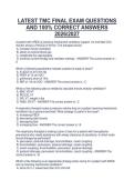 LATEST TMC FINAL EXAM QUESTIONS&NewLine;AND 100&percnt; CORRECT ANSWERS&NewLine;2026&sol;2027