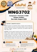 MNG3702 Assignment 1 &lpar;COMPLETE ANSWERS&rpar; Semester 2 2026 - DUE August 2026