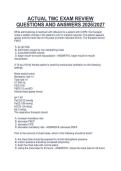 Package deal for  TMC TMC WRITTEN EXAM PRACTICE QUESTIONS AND CORRECT ANSWERS 2026&sol;2027