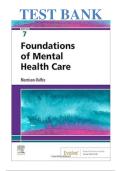 Test Bank for Foundations of Mental Health Care&comma; 7th Edition by Michelle Morrison-Valfre &ndash; Complete Chapters 1&ndash;33 with 340&plus; Verified NCLEX-PN Style Questions&comma; Answers & Detailed Rationales for Psychiatric Nursing & Mental Health Exams &lpar;2025&ndash;2027&rpar;
