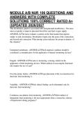 MODULE A&sol;B NUR 106 QUESTIONS AND ANSWERS WITH COMPLETE SOLUTIONS 100&percnt; CORRECT RATED A&plus; &vert;&vert;UPDATED 2026&sol;2027