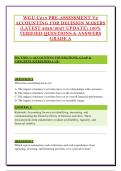 WGU C213 PRE-ASSESSMENT V2  &NewLine;ACCOUNTING FOR DECISION MAKERS &NewLine;&lpar;LATEST 2026&sol;2027 UPDATE&rpar; 100&percnt; &NewLine;VERIFIED QUESTIONS & ANSWERS  &NewLine;GRADE A 