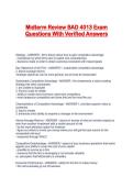 Midterm Review BAD 4013 Exam Questions With Verified Answers