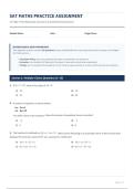 SAT maths Testpaper with solution 